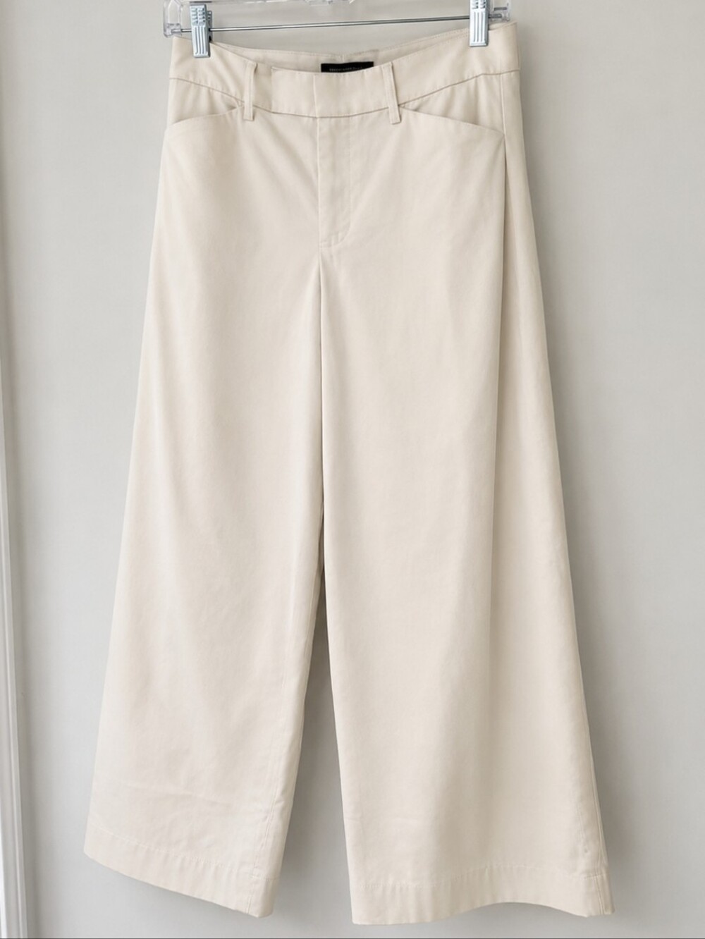 Banana Republic Beige Wide Leg Mid Rise Denim Trousers Size 4